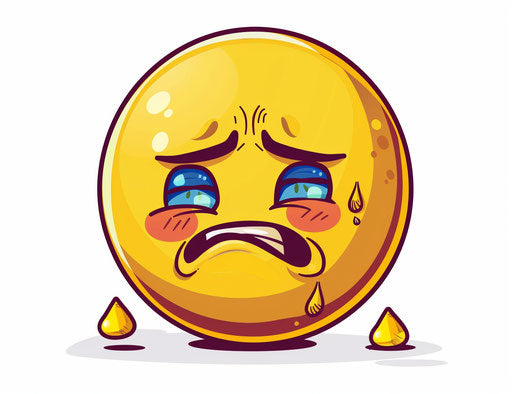 Crying emoji, plain white background, no shadow 31:24