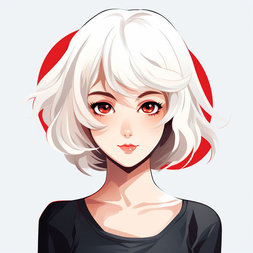 Anime clipart in Minimalist style, on a white background