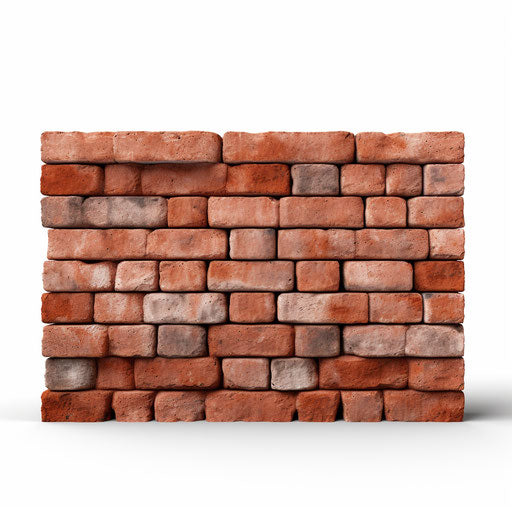 Minimalist brick wall illustration on white background