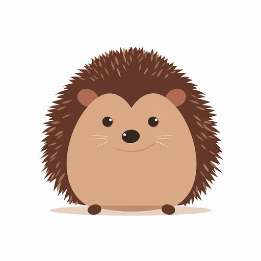Hedgehog clipart in the style of Minimalist, on white background