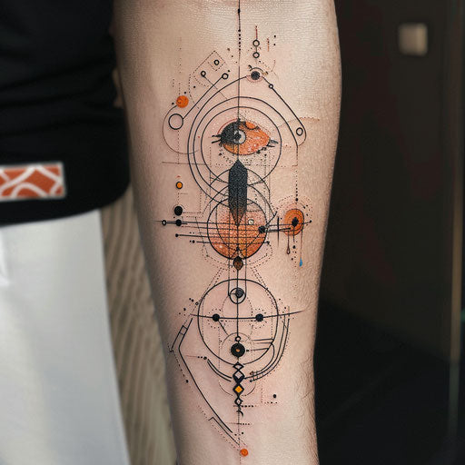 Tattoo symbols with futuristic designs