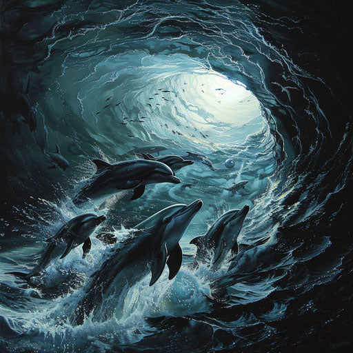 Mysterious exploration of dolphins in the deep ocean