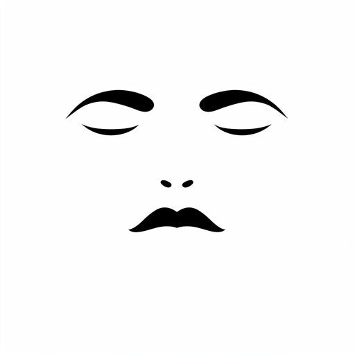 Nose clipart in Minimalist style, on white background