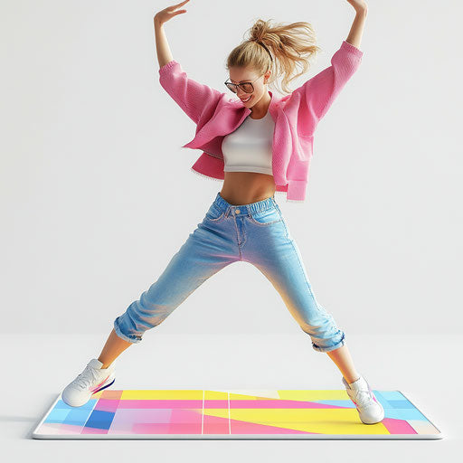 3D Dance Mat on flat white background