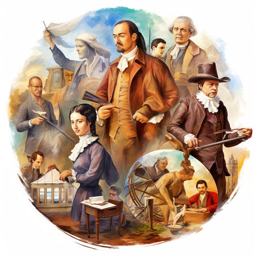 Social studies illustration in the style of oil painting