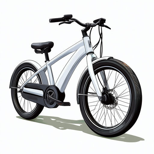 Realistic clipart of an electric bike