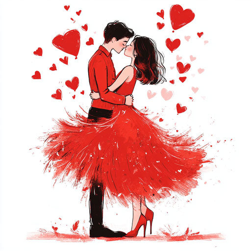 Adorable young couple in love for Valentine's Day