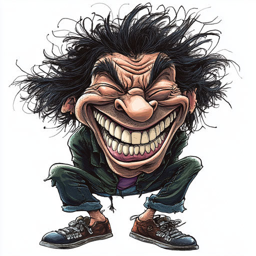 Humorous caricature of a street clipart with human characteristics