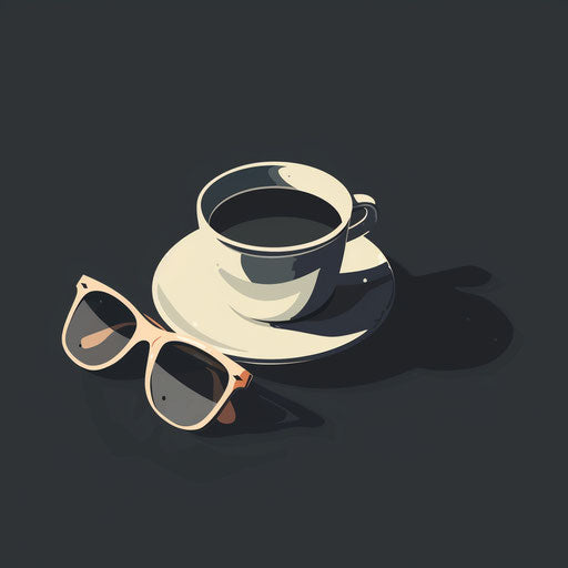 Realistic weekend illustration on dark charcoal background