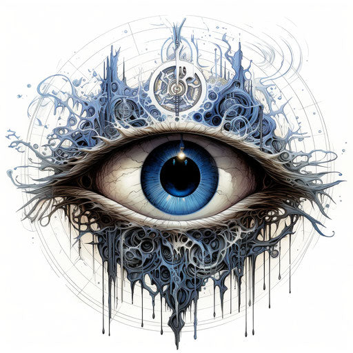 Eye in subtle ink and gothic realism