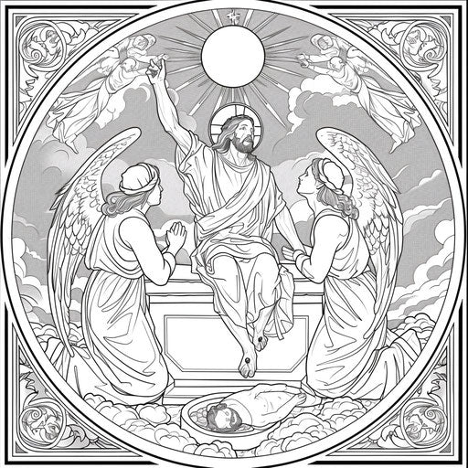 Jesus' Resurrection with Empty Tomb and Angels