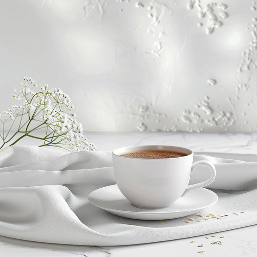 Realistic morning illustration on flat white background
