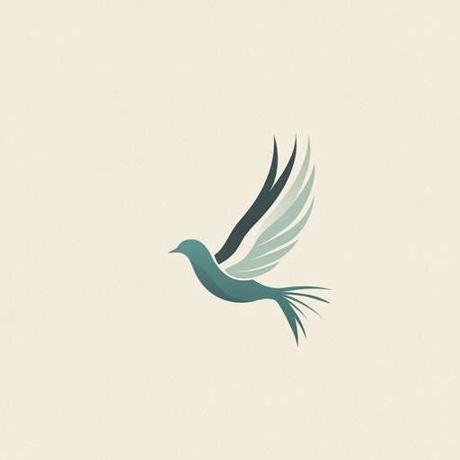 Minimalist dove symbol with refined typography
