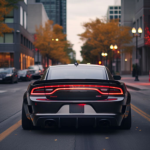 Rearview of the Dodge Charger Hellcat