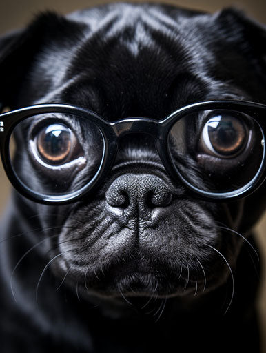 The top black pug on Facebook, lensbaby-styled, made of all of the above 3:4