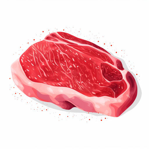 Minimalist meat illustration on white background