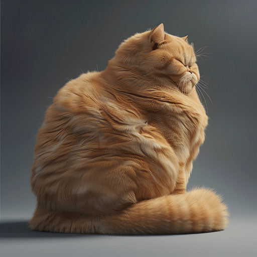 Side view of a fat cat