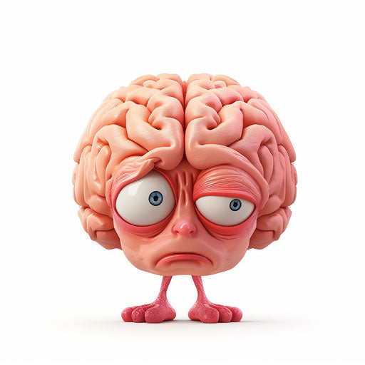 Nervous clipart with flat white background in realistic style