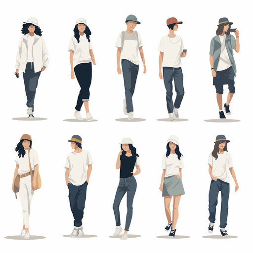 Youth clipart in Minimalist style on white background