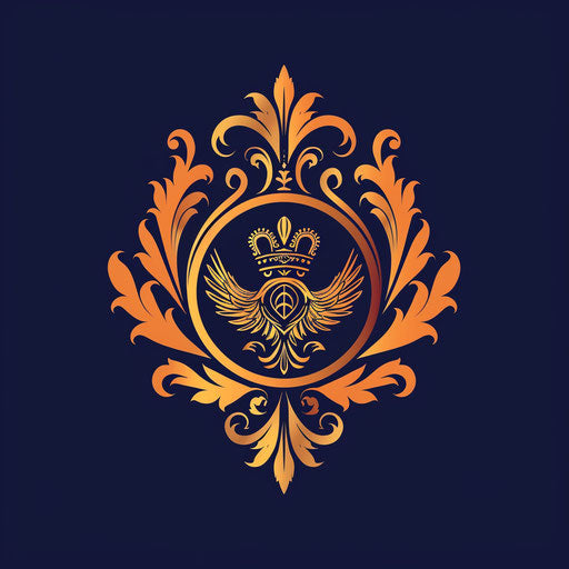 Classic emblem creative logo design with a heritage background, traditional colors