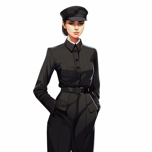 Uniform clipart in the style of Chiaroscuro Art, on a white background
