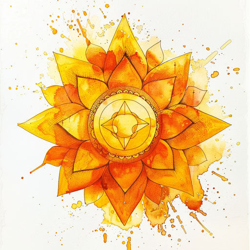 Vivid Solar Plexus Chakra tattoo design