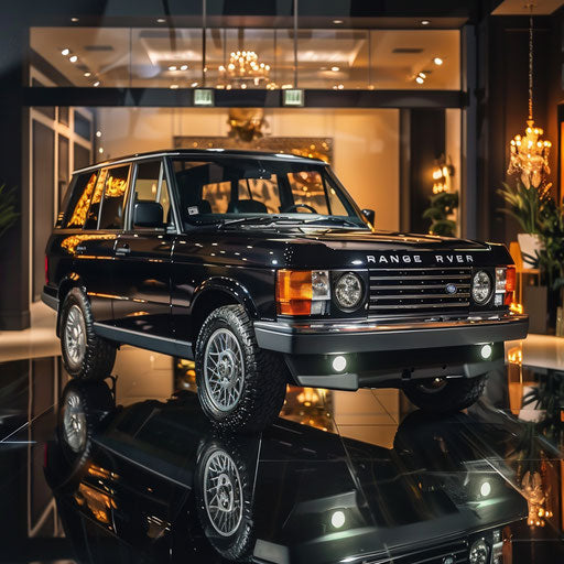 1993 Range Rover classic, restored with dramatic lighting