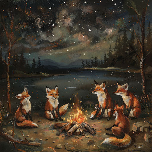 Magical gathering by the campfire