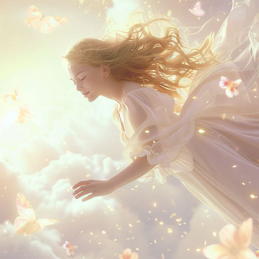 Farewell clipart with random flat background, ethereal glow and soft edges