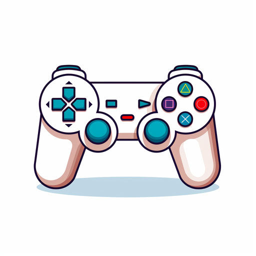 Minimalist controller on white background