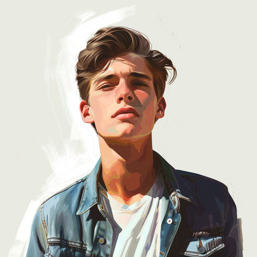 Youth clipart with photo realistic style and flat white background