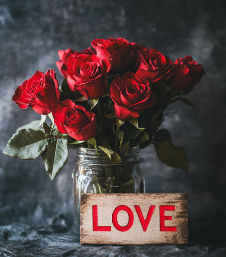 Valentine's Day red roses bouquet