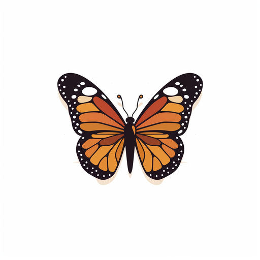 Monarch butterfly illustration in minimalist style