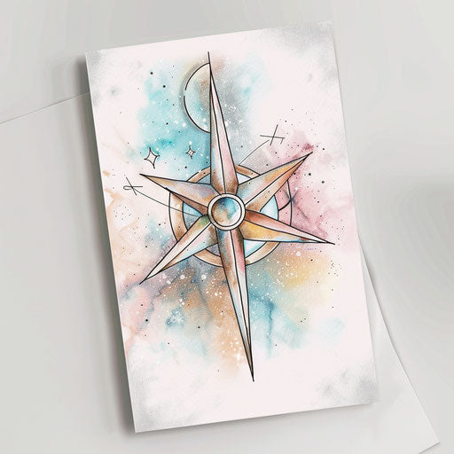 Artistic interpretation of The Star tarot card for a tattoo