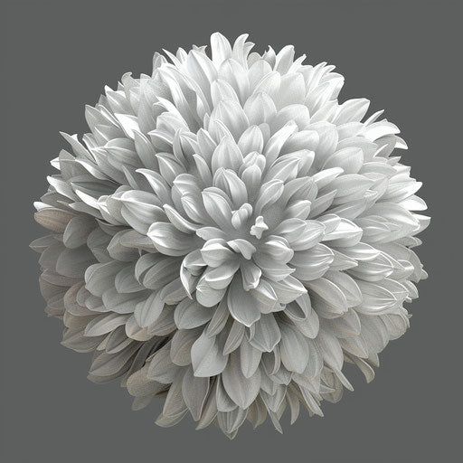 Pom pom illustration in realistic style on dark charcoal