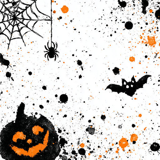 Black Splatters and Captivating Spiderweb Design