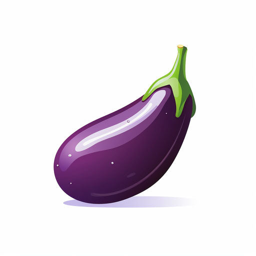Minimalist style brinjal clipart on white background