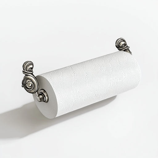 Realistic paper towel holder clipart, high resolution, isolated