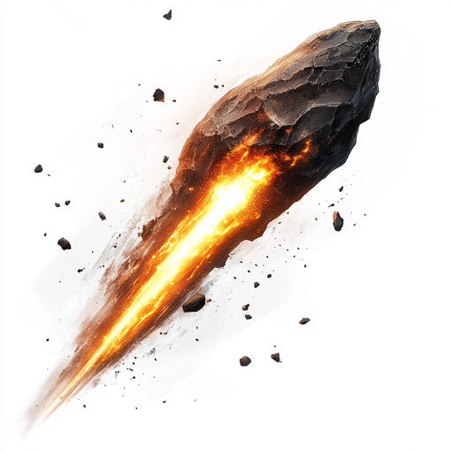 Realistic clipart of a meteorite sample, high resolution, isolated