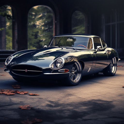 Jaguar e type car Optical tuning