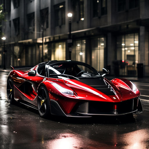 Classic convertible Ferrari with the top down