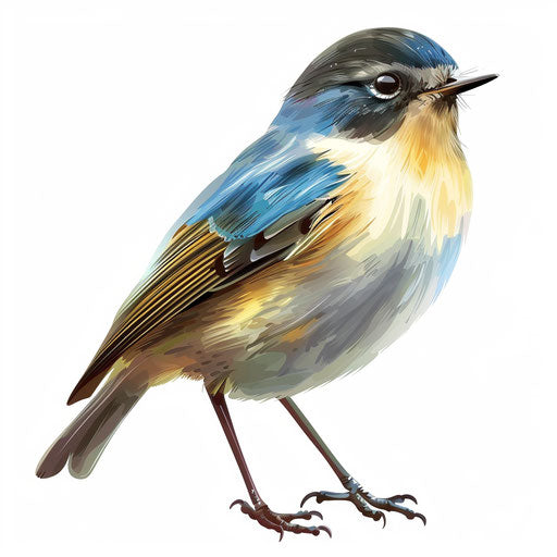 Realistic bird illustration on white background