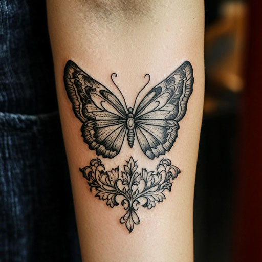 Dynamic Butterfly Tattoo On Arm Tattoo Flash