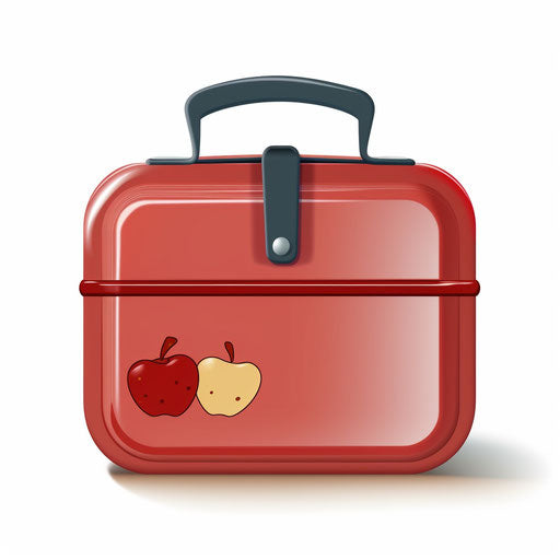 Minimalist-style lunch box clipart on white background