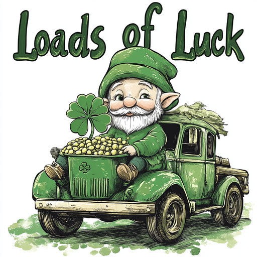 Loads of Luck: St. Patrick's Day t-shirt design graphic