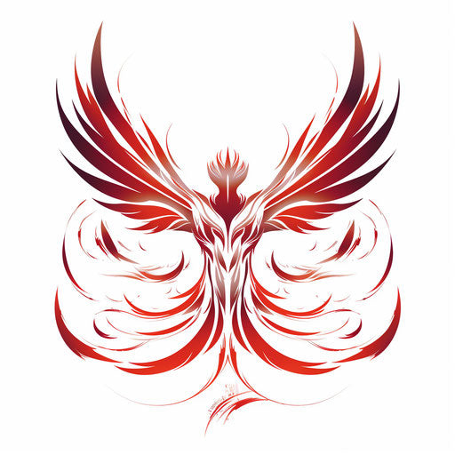 Phoenix symbol, neo-geo minimalism style, Tongan art