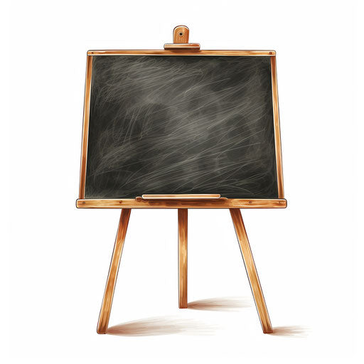 Chalkboard clipart in the style of Impressionistic Art