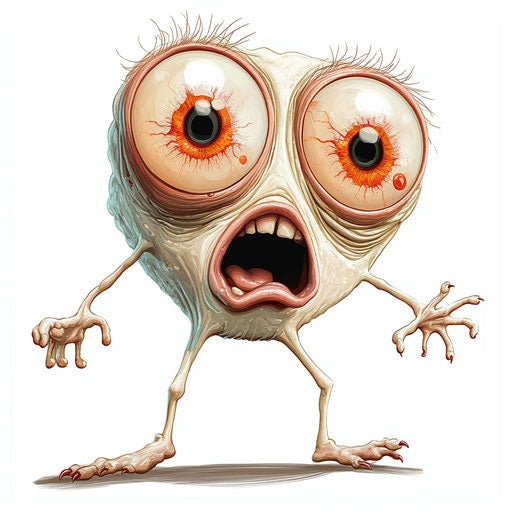 Humorous caricature of an eyes caricature clipart with human characteristics