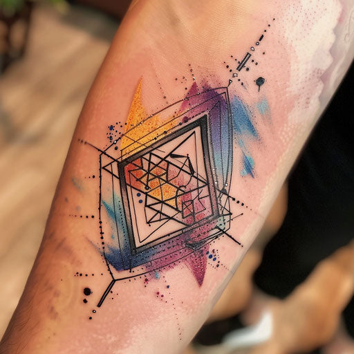 Pastel tattoo sketch, David symbol, dreamy and gentle hues