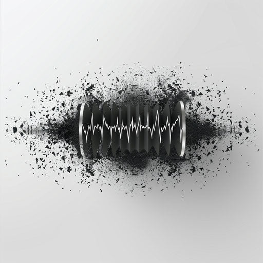 Realistic sound clipart on flat and white background